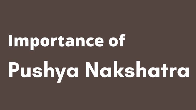 Pushya Nakshatra Dates