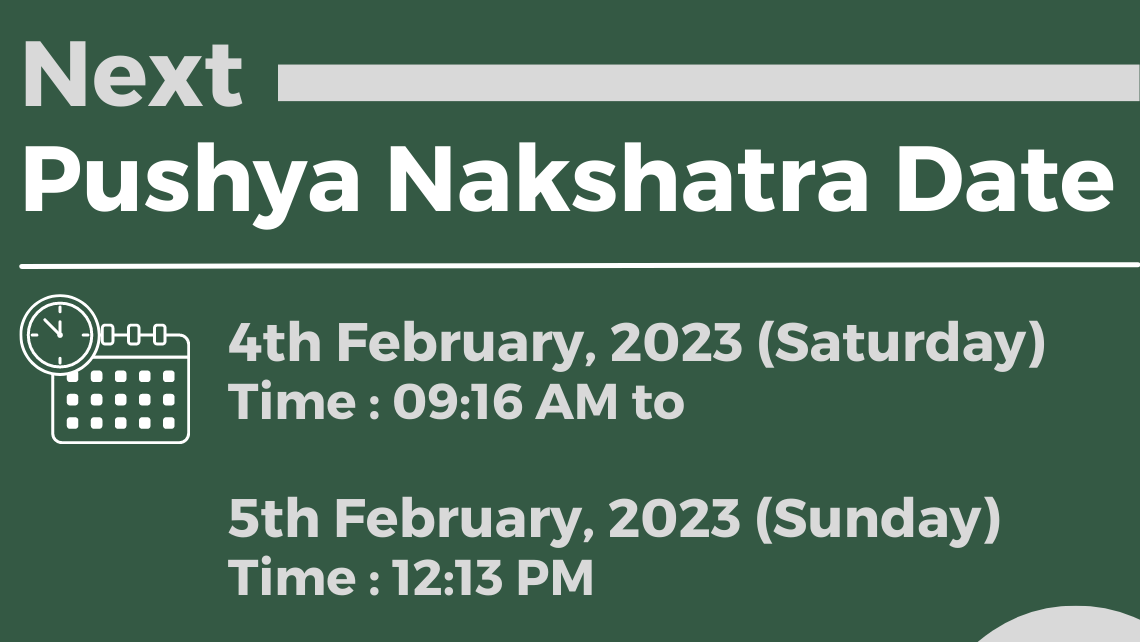 pushya nakshatra dates for suvarnaprashan