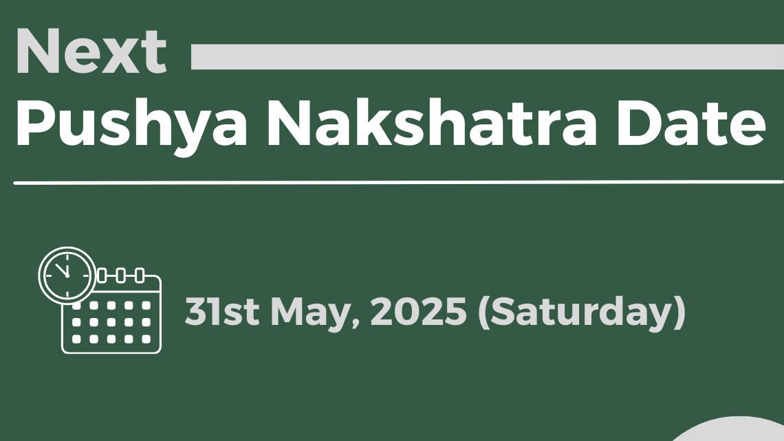 pushya nakshatra dates for suvarnaprashan