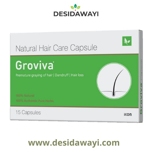 Groviva Capsules | Ayurvedic hair fall treatment | Order online - Desidawayi